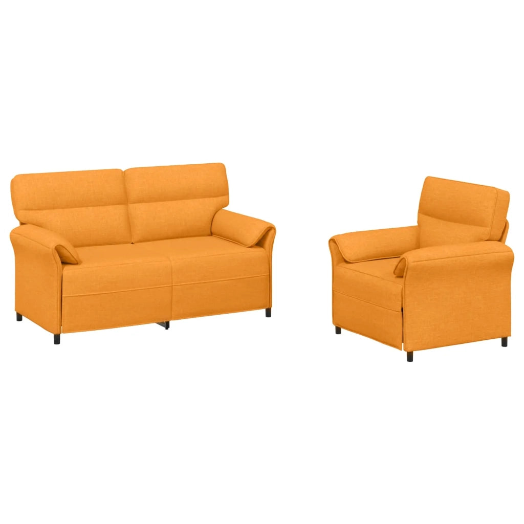Set di divani 2 pz Giallo Scuro Tessuto 3424866