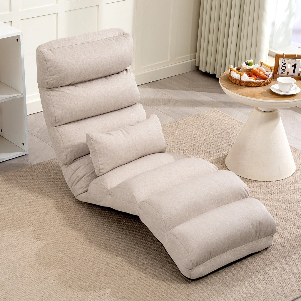 Poltrona reclinabile ¨C zephmum ¨C beige, 58x119x78 cm