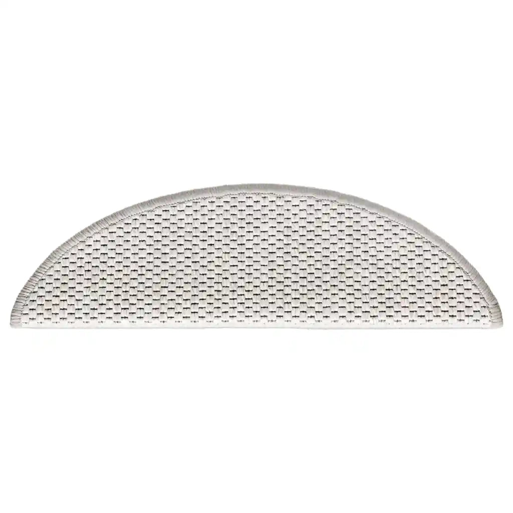 vidaXL Tappeti Adesivi Scale Aspetto Sisal 30 pz 56x17x3 cm Platino