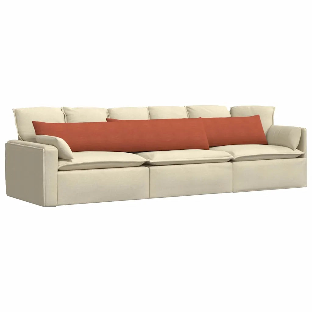 Cuscini da Divano 2 pcs Rosso Arancio 200 x 40 cm