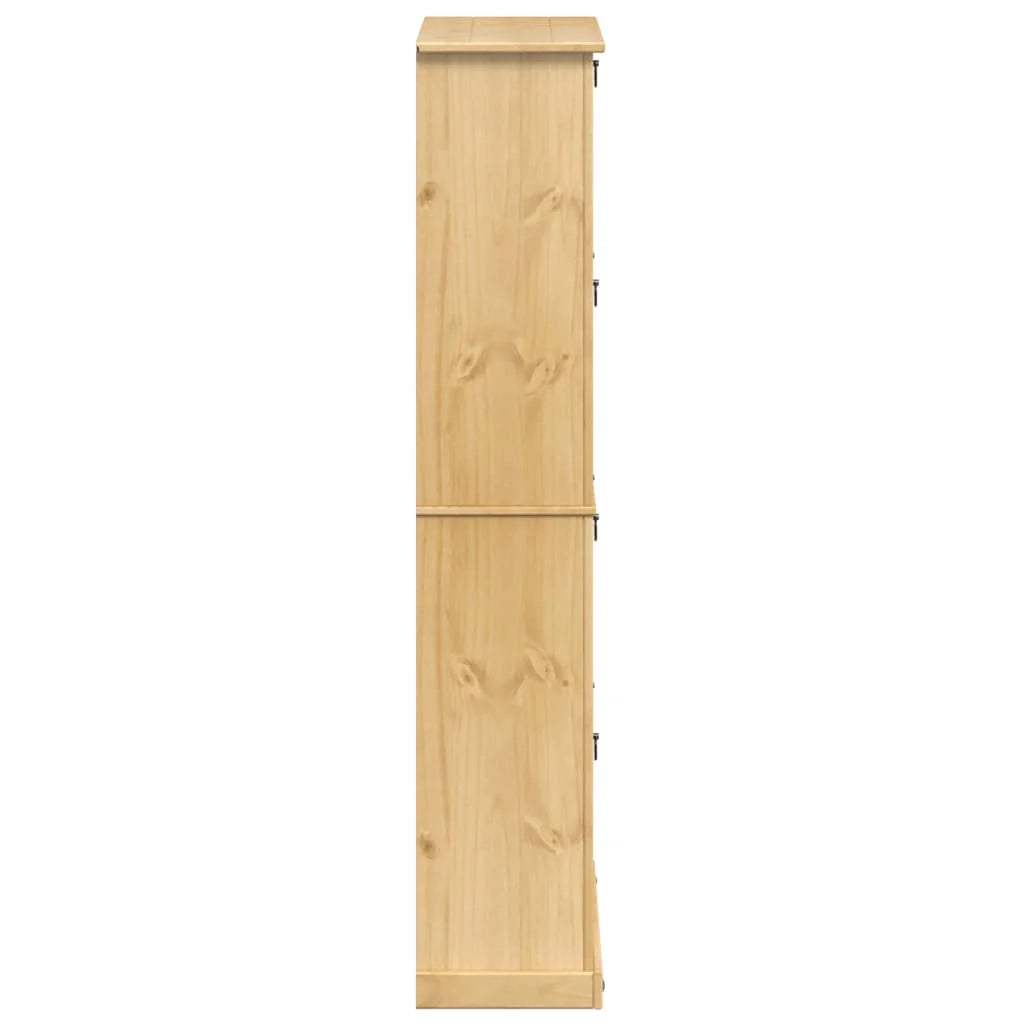 Scarpiera scarpiera mobile portaoggetti ingresso corridoio soggiorno Corona 99 x 32 x 163,5 cm legno di pino massiccio marrone 02_0021749