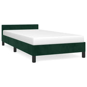 Letto singolo | Letto per adulti | Giroletto senza Materasso Verde Scuro 100x200 cm in Velluto