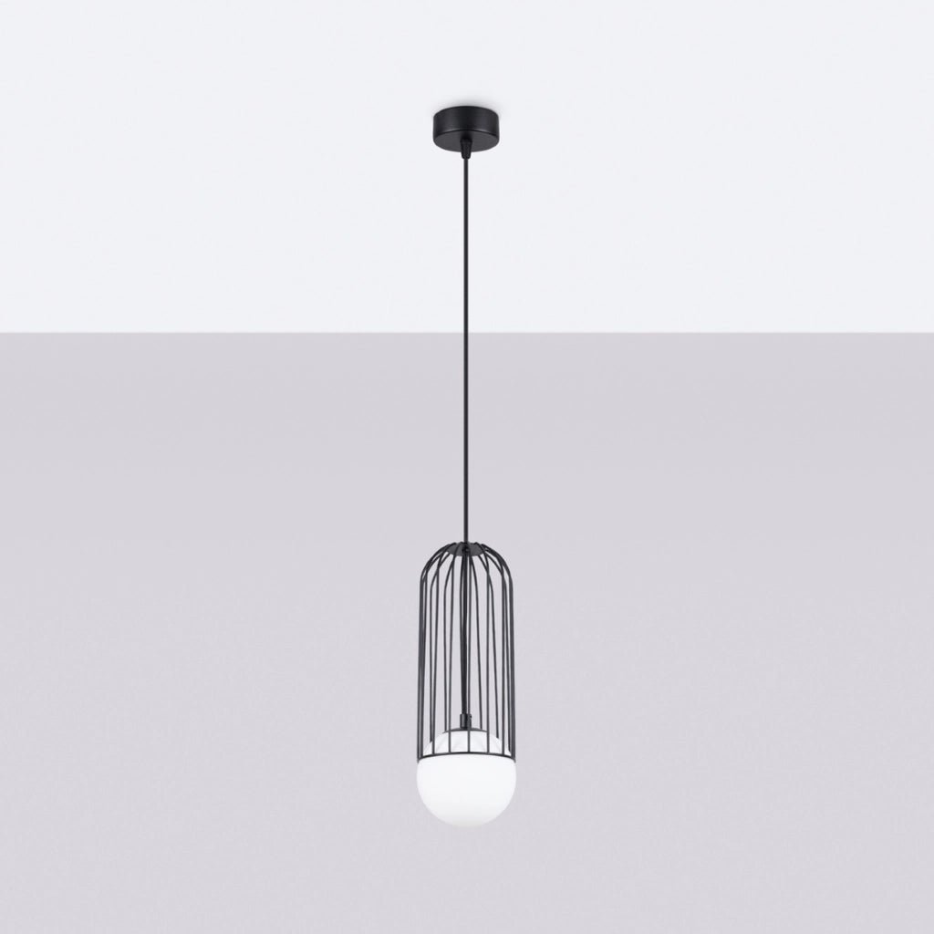 Lampada a sospensione GELIDA nera metallo 1xG9 8W
