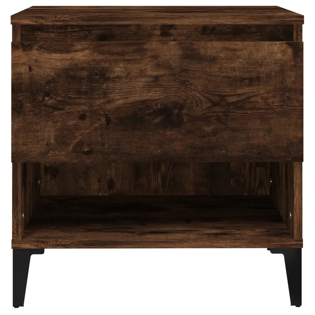 Tavolini 2 pz | Tavolo laterale Rovere Fumo 50x46x50 cm in Legno Multistrato