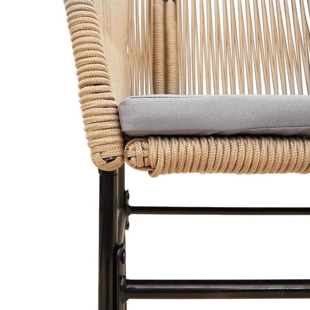 Sedie da Giardino 2 pz | Sedie da Esterno con Cuscini Marrone in Polyrattan