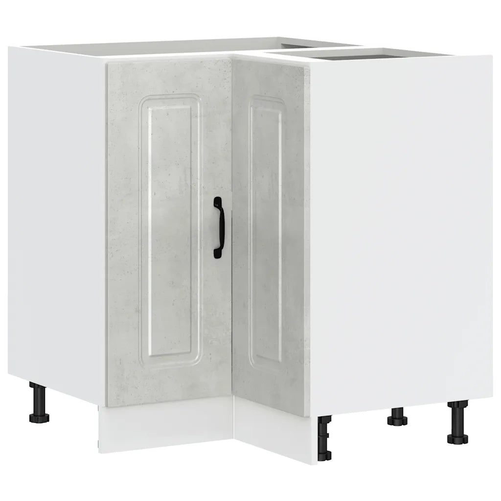 vidaXL Mobile Base ad Angolo Cucina Kalmar Grigio Cemento Truciolato