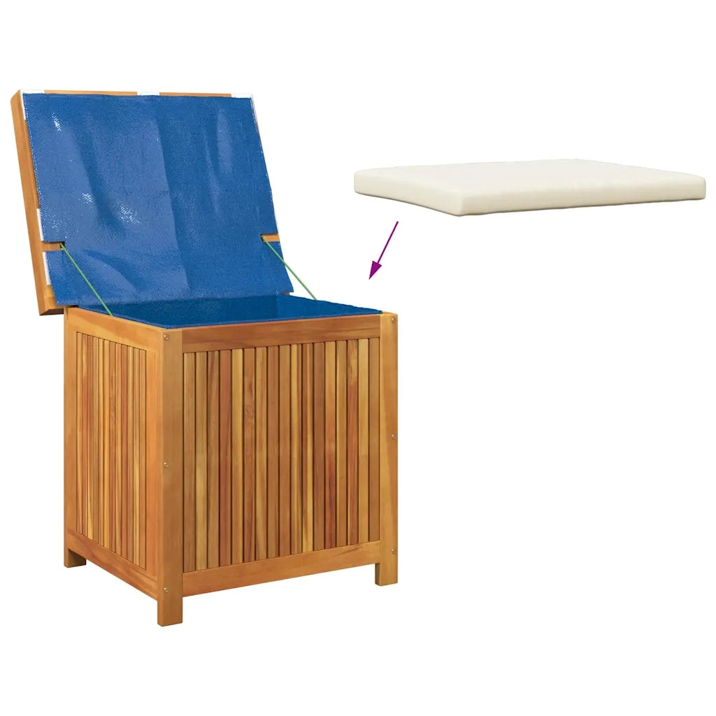 Scatola Cuscini da Esterno 60x50x61 cm Legno Massello Acacia 4106473