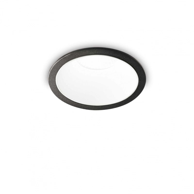 Lampada Da Incasso Game Trim Round 11W 3000K Bk Wh Ideal-Lux