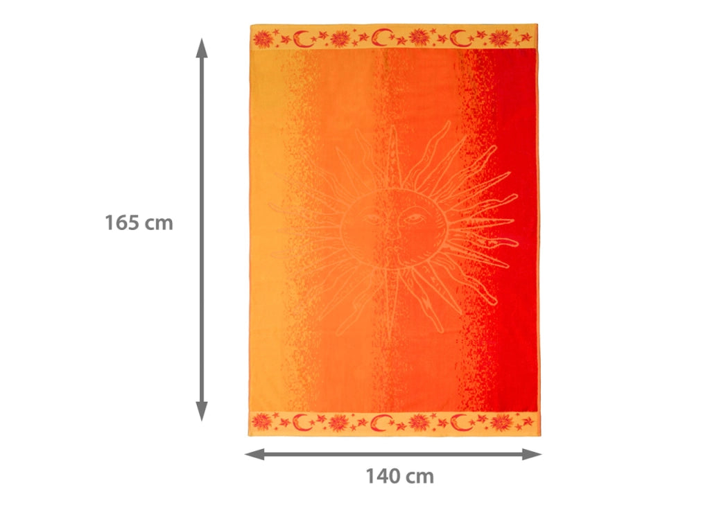 Telo Mare Jumbo Grande Jacquard Spugna Asciugamano Spiaggia - Telo Mare - Jafar Arancio