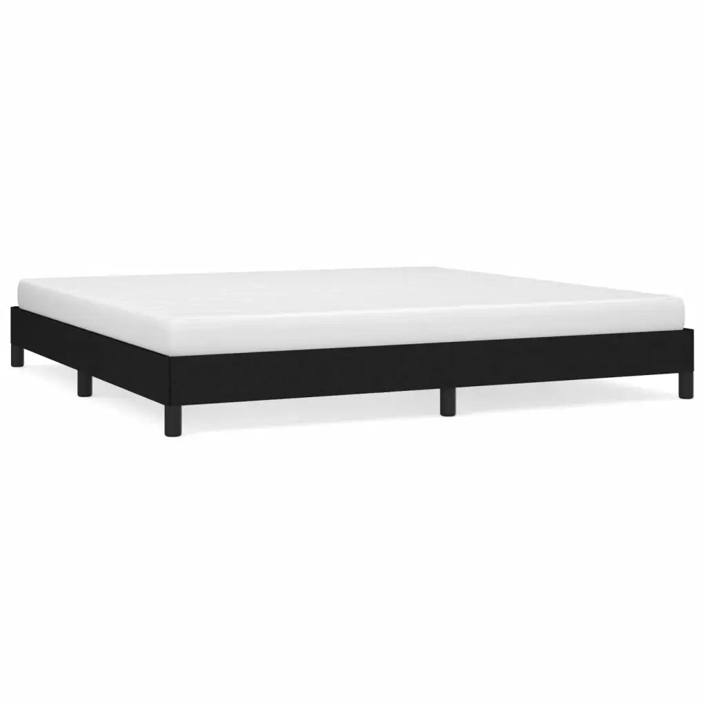 Giroletto senza Materasso-Struttura Letto Nero 200x200 cm in Tessuto 311084