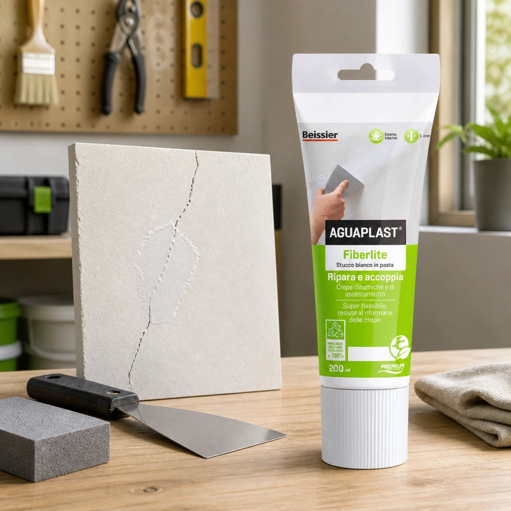 Aguaplast fiberlite stucco per crepe dinamiche e cavillature finitura liscia 200 ml