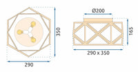 Lampada Da Soffitto 35cm App1238-c Gold