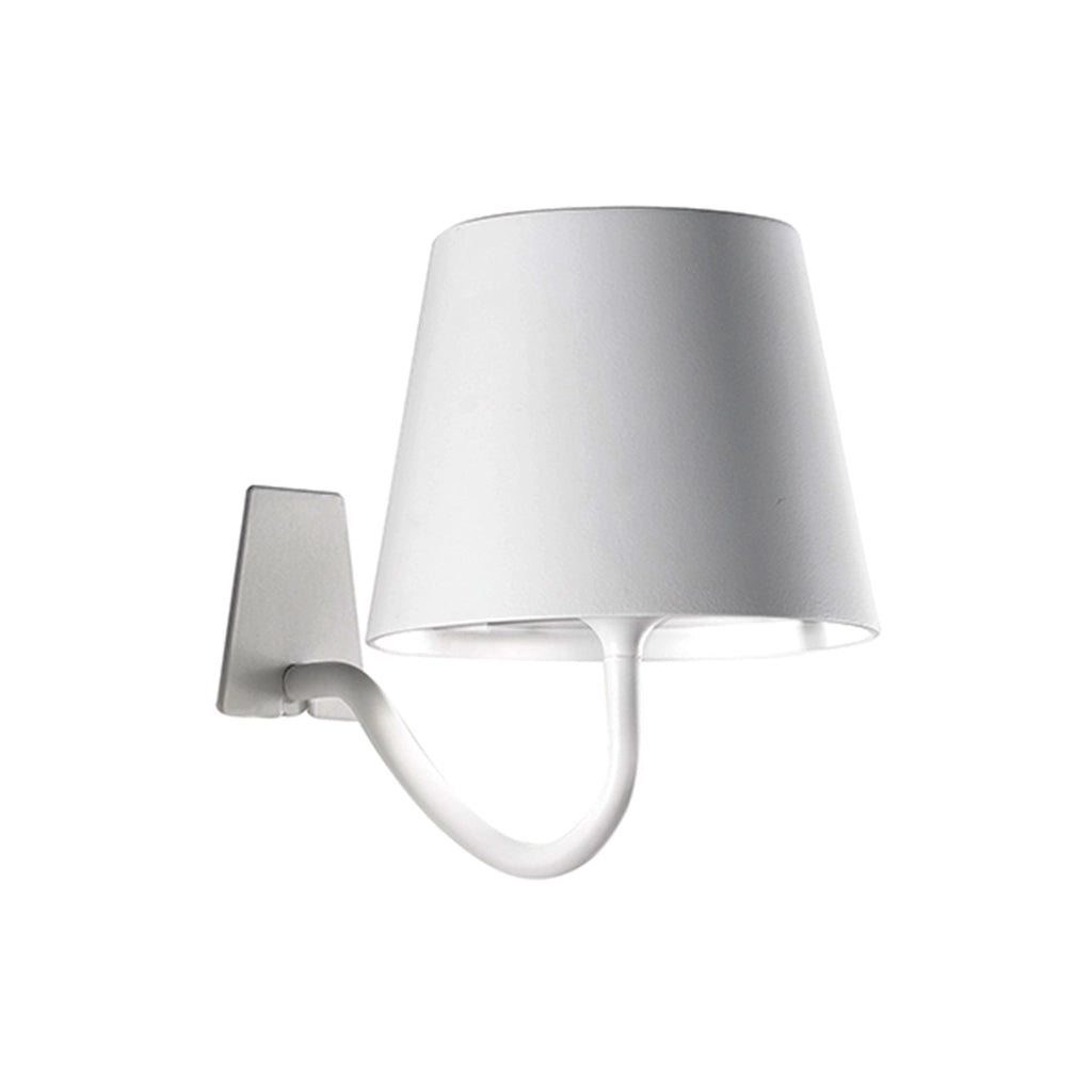 Lampada a led da Parete Poldina Bianca ricaricabile e dimmerabile con batteria fino a 12 ore
