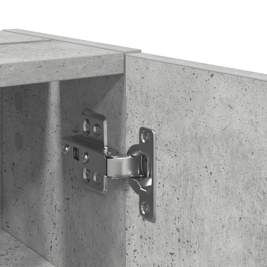 Mobile da Bagno con Portarotolo Grigio Cemento 20,5x22x72 cm