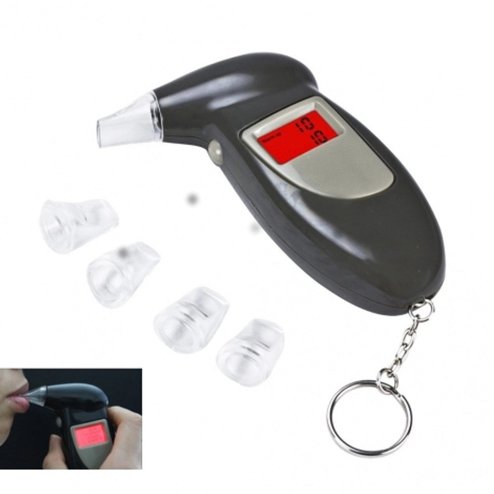Trade Shop - Alcool Tester Alcolemia Con Luce Etilometro Digitale Concentrazione Portachiavi -