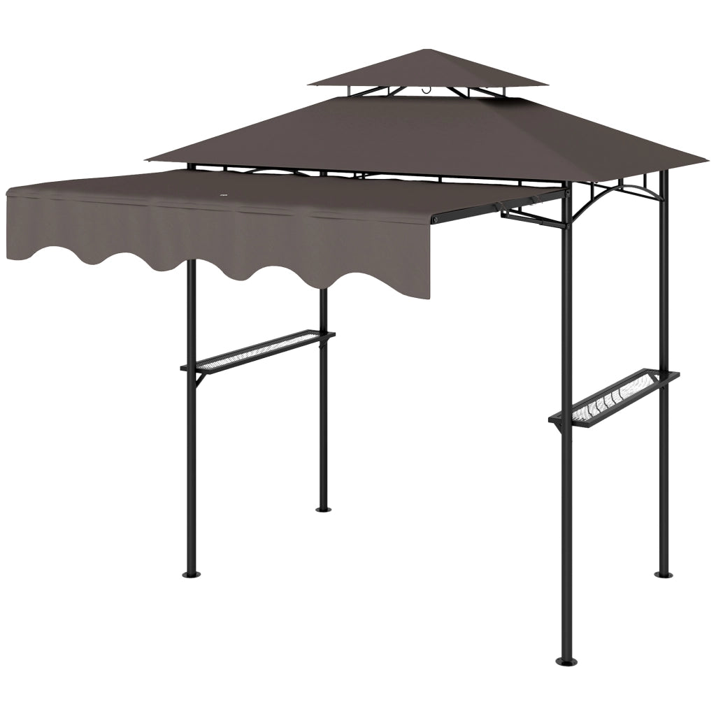 Gazebo da giardino ¨C zephmum ¨C 242x232x248 cm grigio