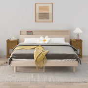 Comodini 2 pz-Set di 2 Tavolino da notte Ambra 40x35x61,5 cm in Legno Massello di Pino 712160