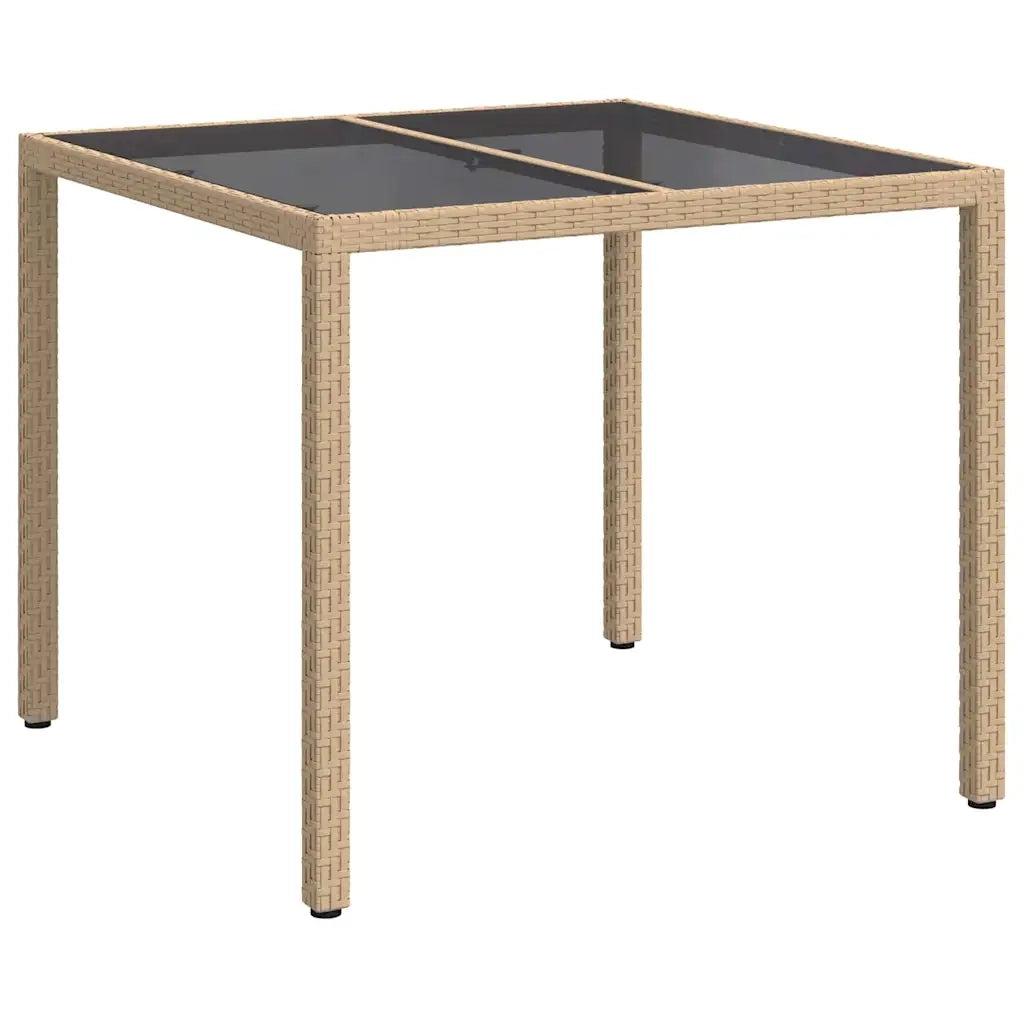 Tavolo da Giardino Beige 90 x 90 x 75 cm polyrattan 362536