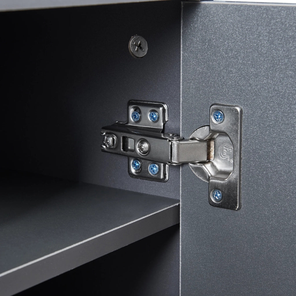 Scarpiera/scaffale con 2 ante 108 x 55 x 35 cm antracite 03_0008949