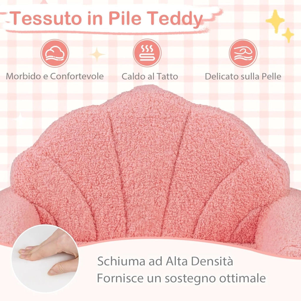 Divano Pieghevole per Bambini, Divanetto Trasformabile 2 in 1 con Rivestimento in Tessuto Morbido e Fondo Antiscivolo, Poltrona Letto Comodo per Bambini per Camere da Letto e Soggiorno (Rosa)