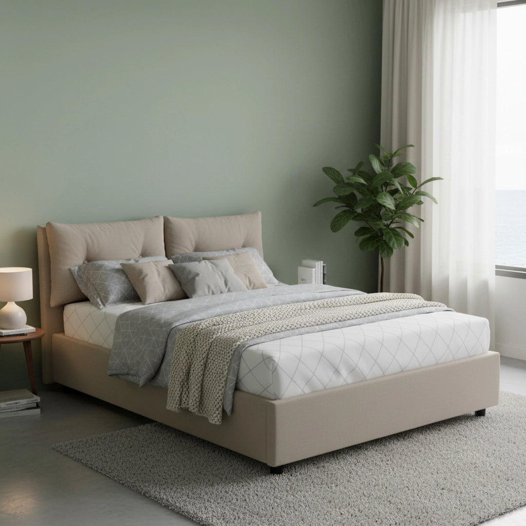 Letto Matrimoniale Arron, Letto Matrimoniale Contenitore Made in Italy, Grigio