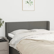 Testiera ad Orecchio-Testata con Orecchie Grigio Scuro 147x16x78/88 cm in Tessuto 893809