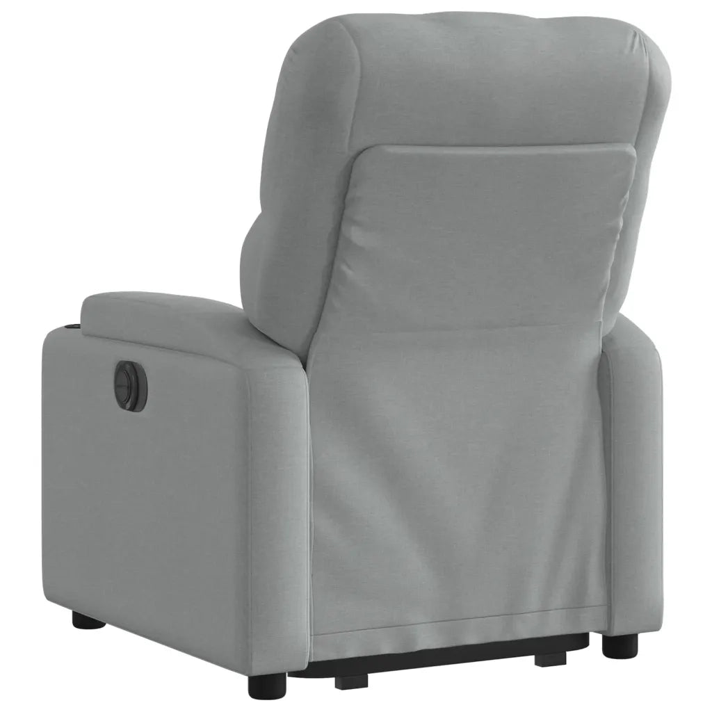 Poltrona Reclinante Alzapersona Elettrica Grigio Chiaro Tessuto 3204734