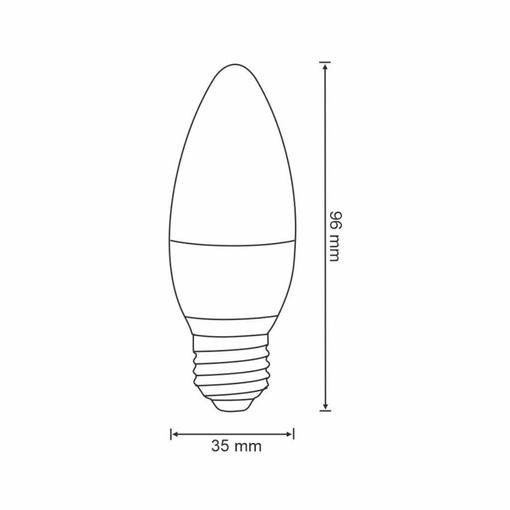 Lampadina LED Filament C37 E27 4,5W 4000K 550lm Clear Polux
