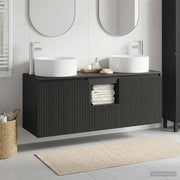 Set di Armadi da Bagno 3 pz Nero 49,5 x 44,5 x 65,5 cm 3405738