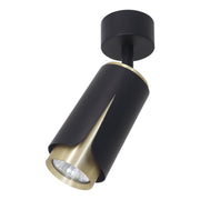 Faretto da soffitto nero/oro Flower 1xGU10 8W Milagro