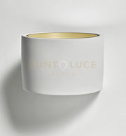 NASSO applique da Parete 1 Luce attacco GX53 Tonda ottone in gesso e alluminio d.12cm  60°