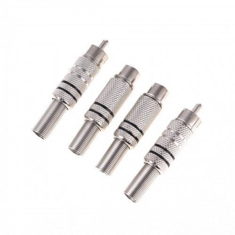 Trade Shop - Set 4 Adattatori Audio Video Cavo Coassiale Connettori Bnc Rca Da Avvitare Av-28 -