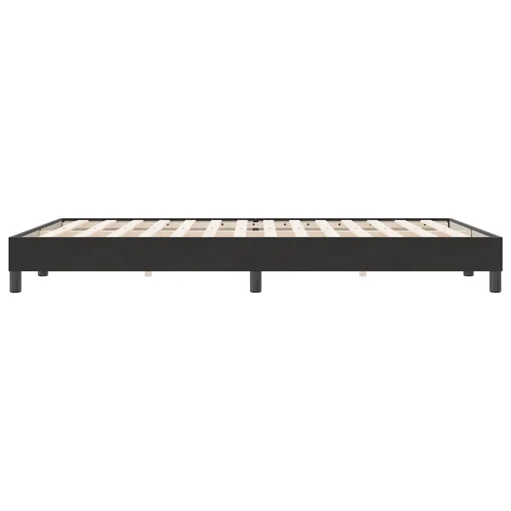 Letto a Molle senza Materasso Nero 160x220 cm in Velluto