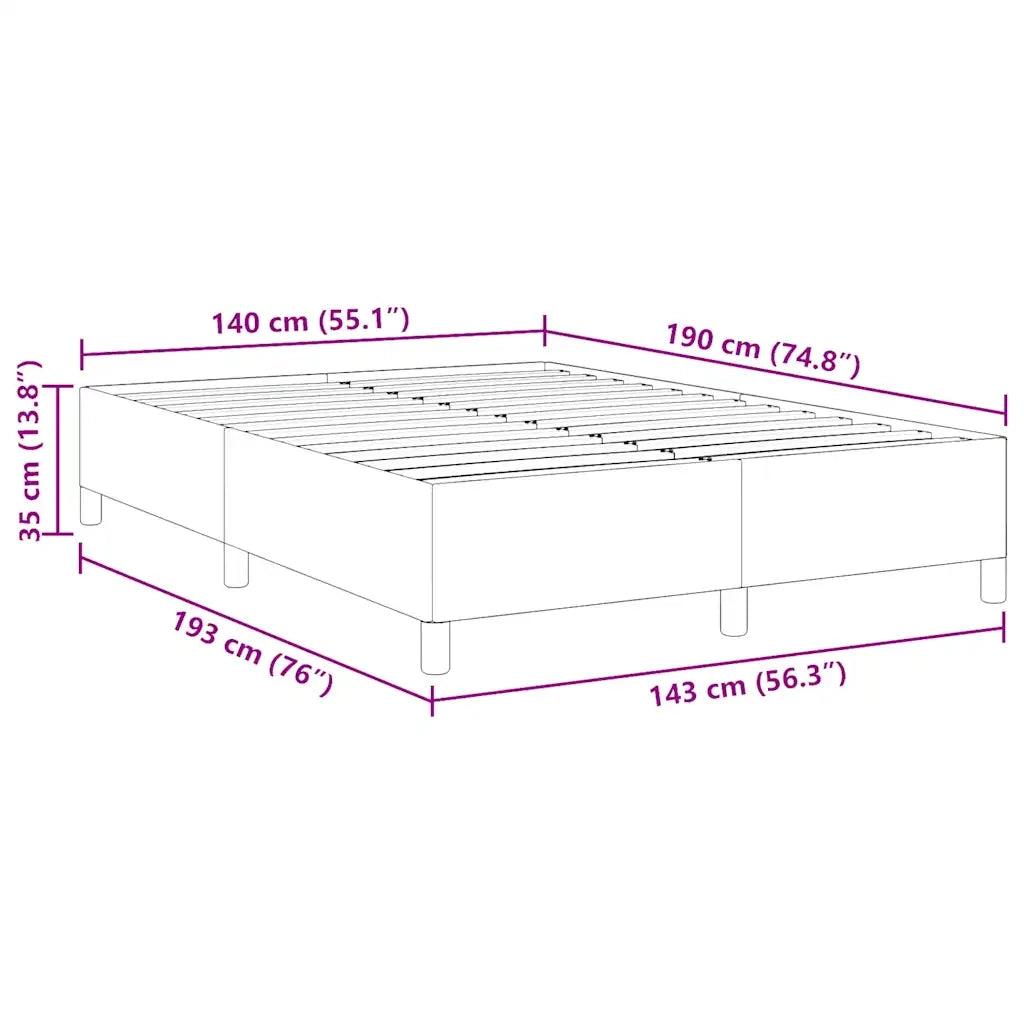 Letto a molle Blu 140 x 190 cm Tessuto in Cords 42006970