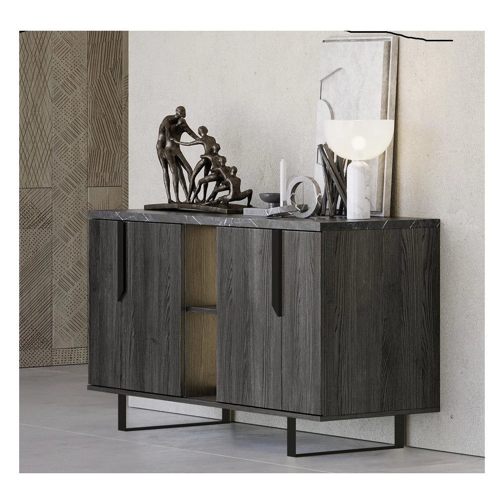 Madia 4 ante palissandro nero Zaira 165x49x83h