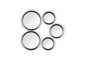 VIVIEN SET 5 SPECCHI DIAMETRI ASSORTITI CON CORNICE PLASTICA NERA