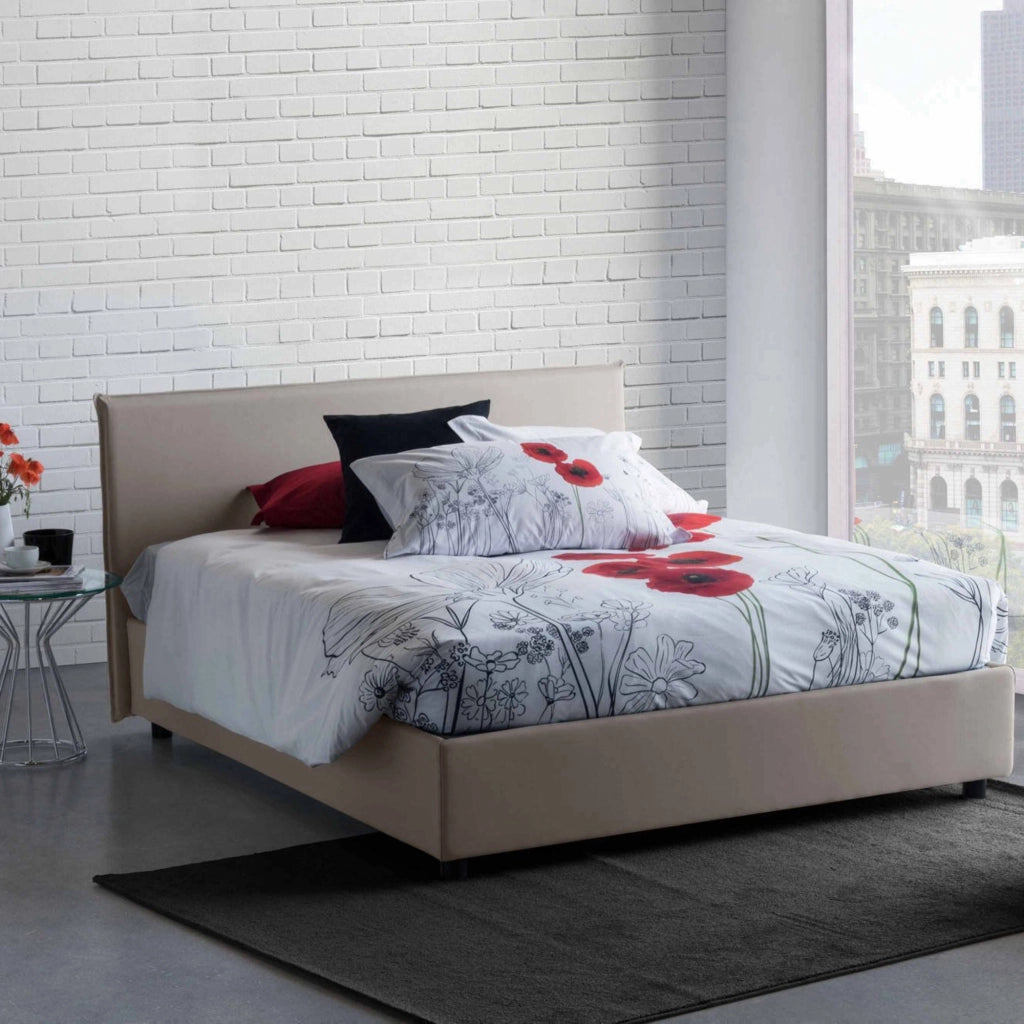 Letto Matrimoniale Arcan, Letto Matrimoniale Sfoderabile Made in Italy, Grigio