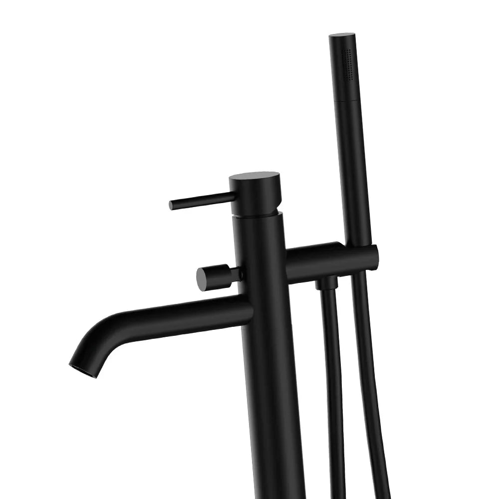 Miscelatore bordo vasca da pavimento nero opaco serie X Style