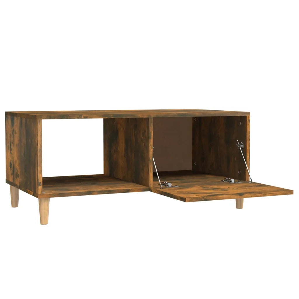 Tavolino da Salotto Rovere Fumo 89,5x50x40 cm Legno Multistrato 817513