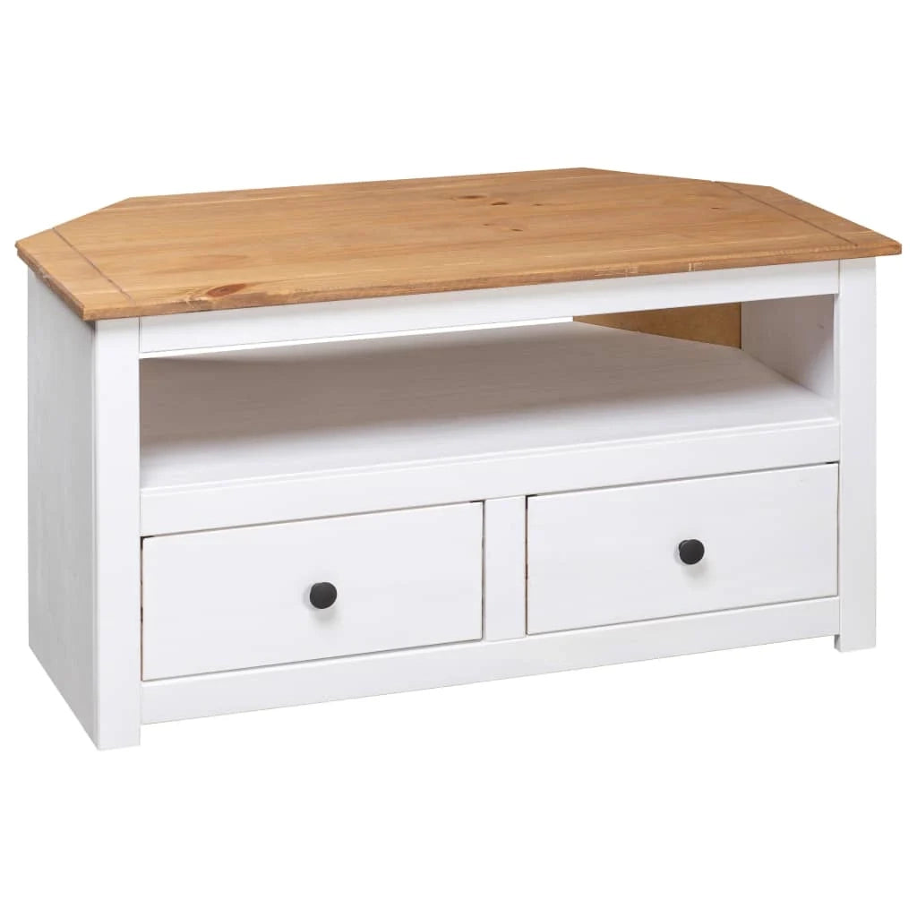 Mobile TV multimediale mensola TV credenza mobile TV sala da pranzo soggiorno angolo camera da letto 93 x 49 x 49 cm Pino assortimento Panama White 02_0027587