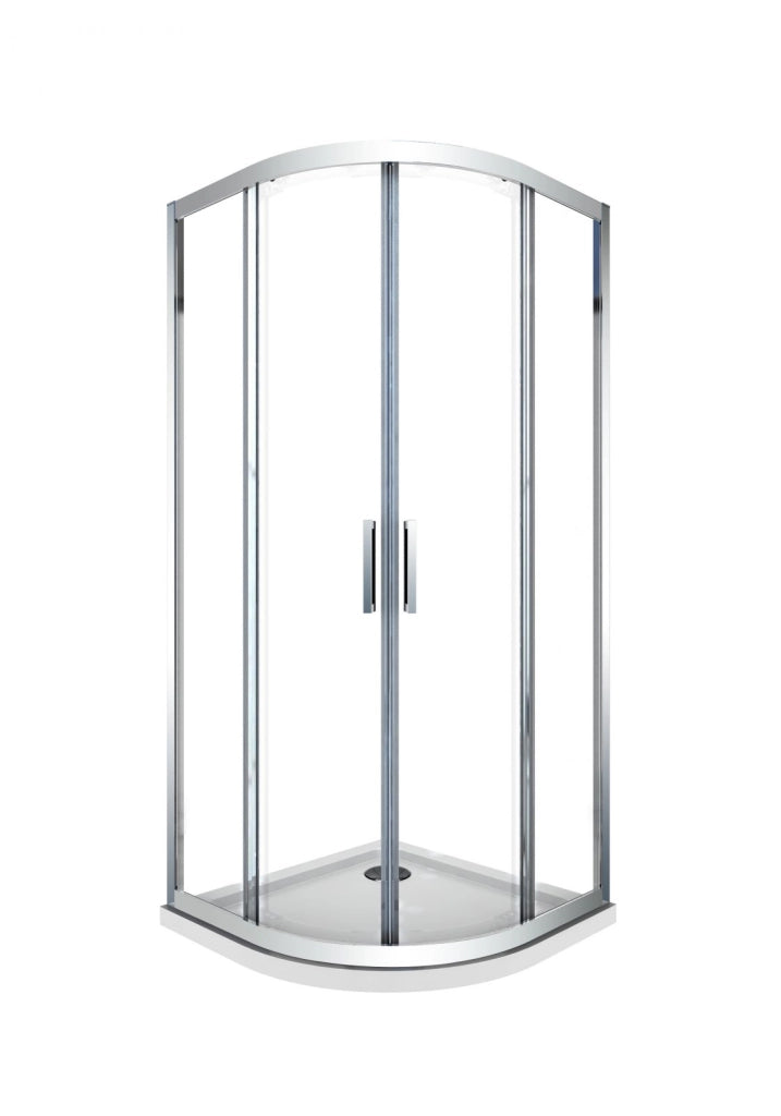 Box doccia semicircolare scorrevole cristallo 6mm trasparente anticalcare h.190cm Sicena Slition Trasparente 6mm,80x80 cm