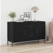 Sideboard  Nero Rovere 100x36x60 cm Legno ingegnerizzato
