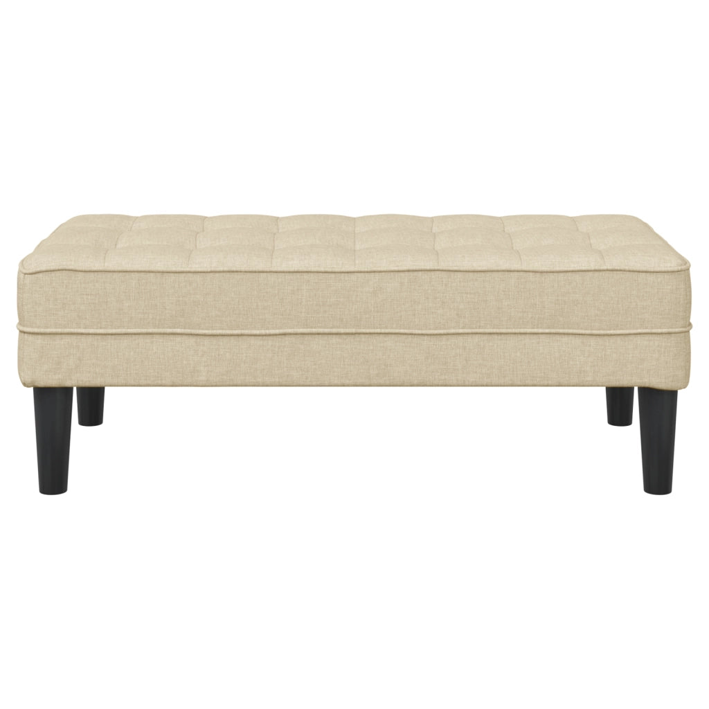 panchina  crema 113x57x39 cm tessuto