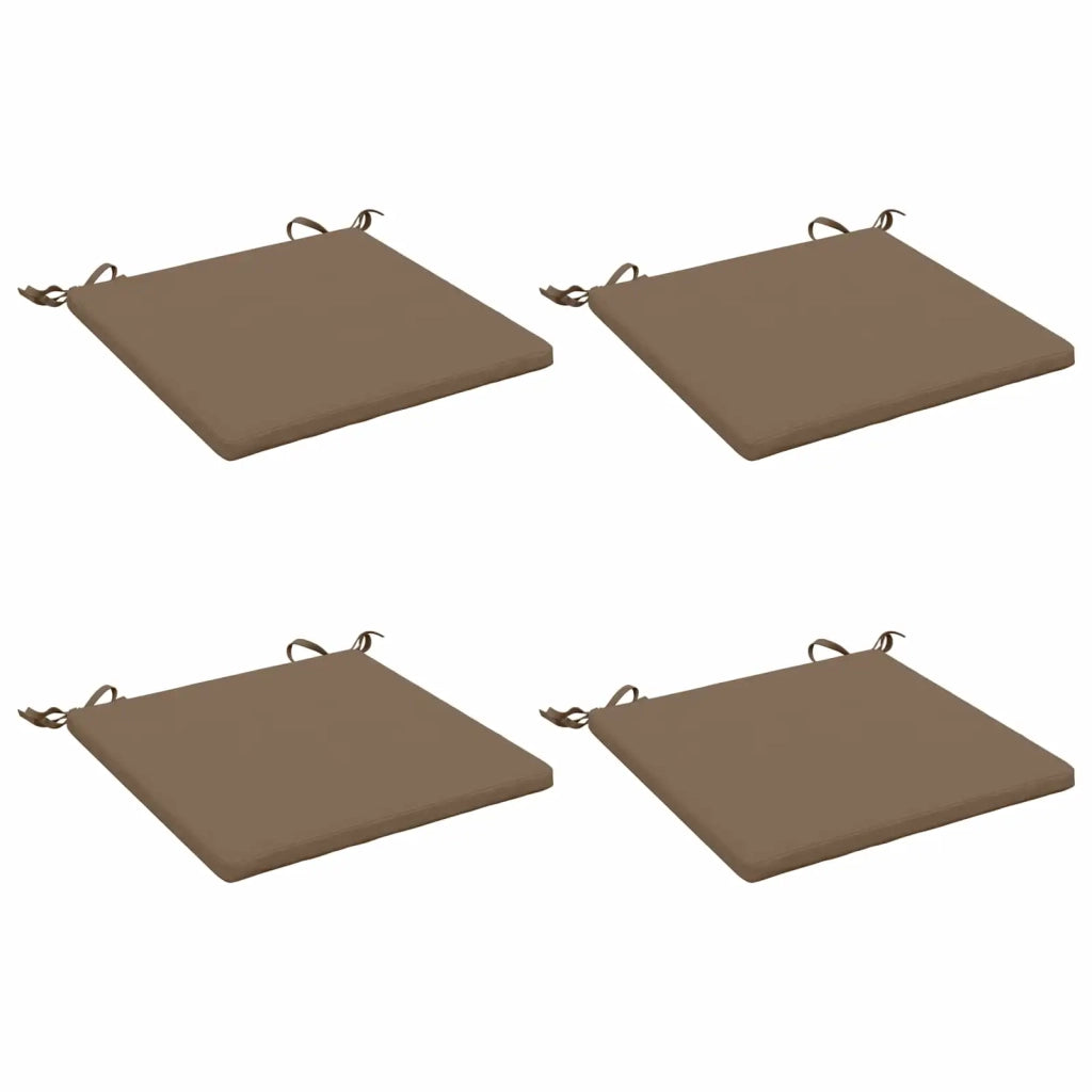 Cuscini per Sedia in 4 Pezzi SOEST 4 pz 100% Poliestere Tortora 944413