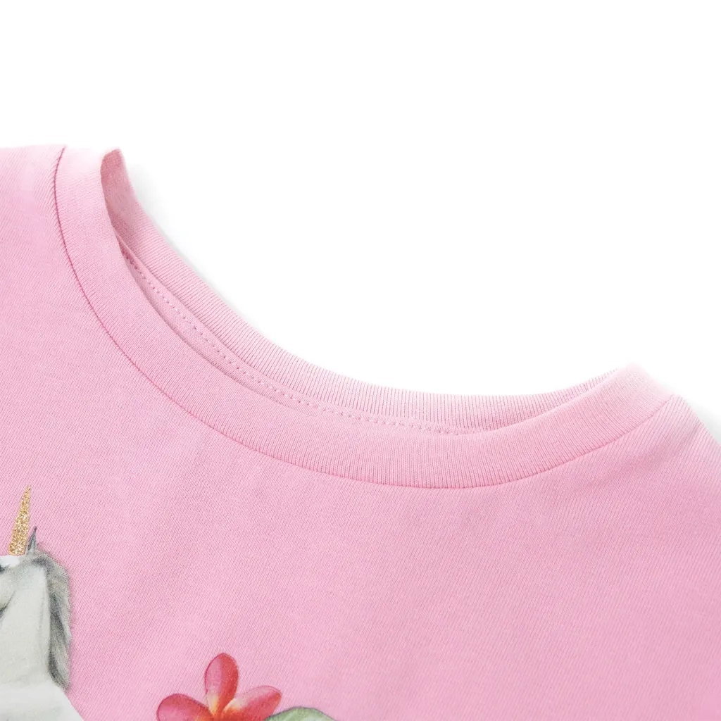 Maglietta da Bambina a Maniche Corte Fucsia 140 10683