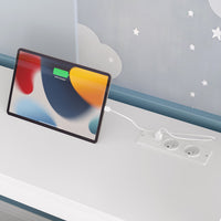 Letto a soppalco - Xylo - 140x200 cm scrivania bianco