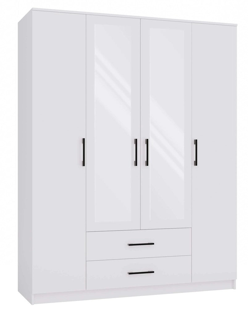Armadio ROMANA 160 con specchio bianco guardaroba