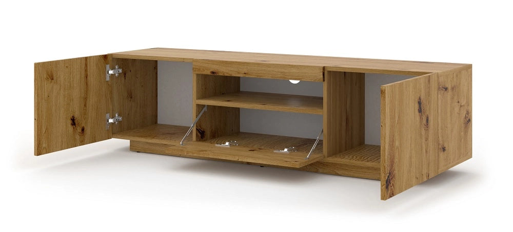 Mobile TV sospeso o a terra 150x42x37Cm STAND AURA Rovere