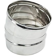 Gomito curva acciaio inox 80mm 5 decimi aisi 304 (15 gradi)