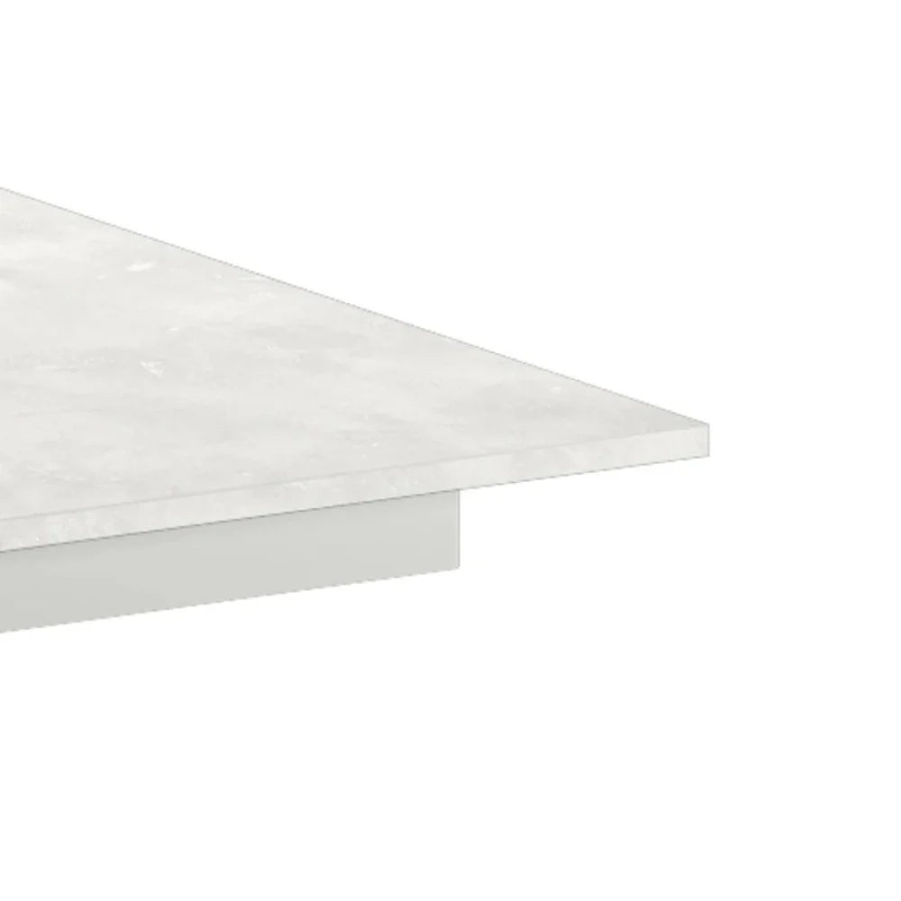 Tavolo da pranzo allungabile effetto cemento bianco Pluto 140-190x90 cm fino a 8 posti Made in Italy | Duzzle